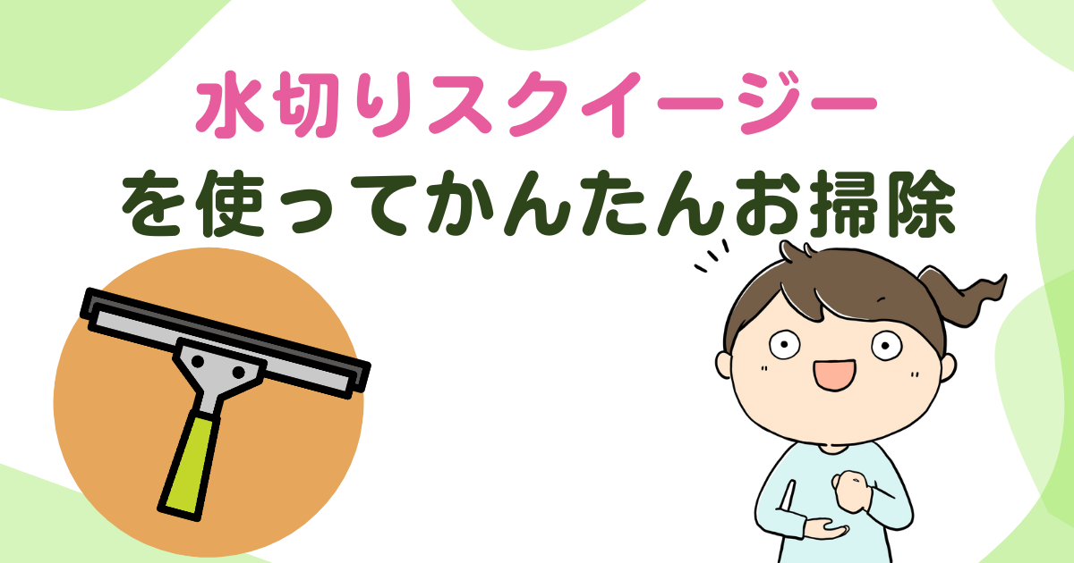 めんどくさいを解決！スクイージーを使って簡単お掃除！