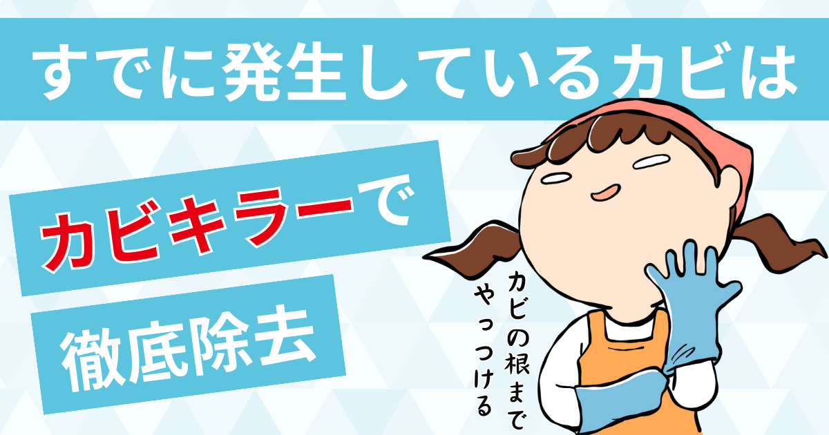 すでに発生しているカビはカビキラーで徹底除去