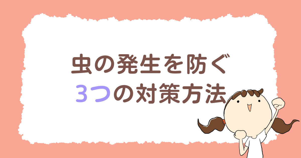 【対策】虫の発生を防ぐ4つの方法