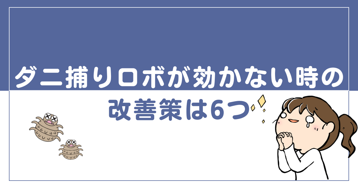 【試してみて】ダニ捕りロボが効かない時の改善策6つ