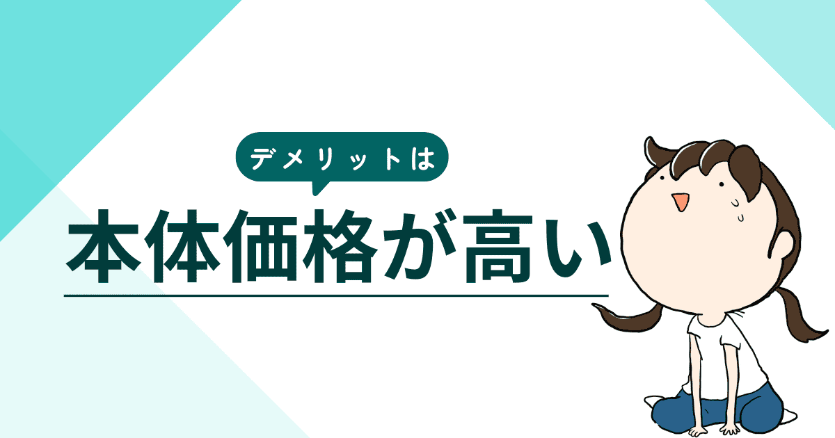 デメリットは「本体価格が高い」