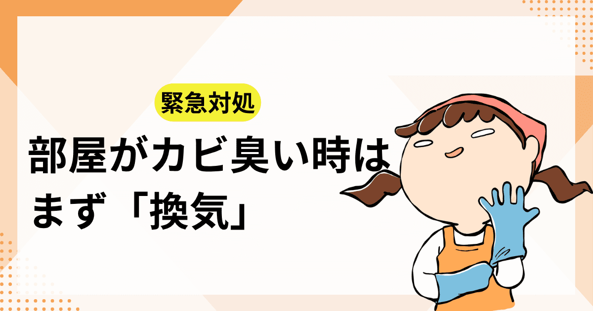 【緊急対処】部屋がカビ臭い時は「まず換気」