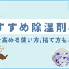 【形状別】おすすめの除湿剤8選｜選び方・効果を高める使い方・捨て方まで徹底解説