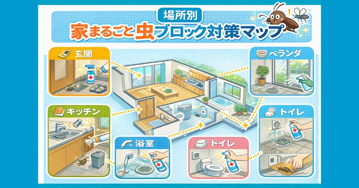場所別|家まるごと虫ブロック対策マップ