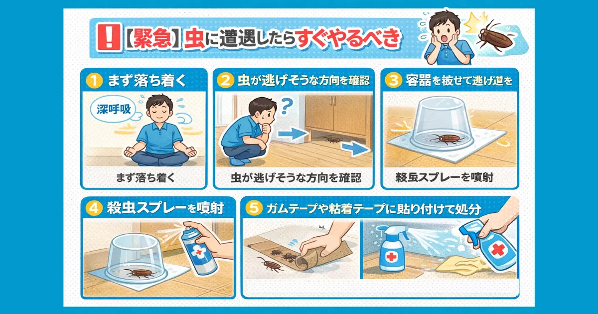 【緊急】虫に遭遇したらすぐやるべき対処方法