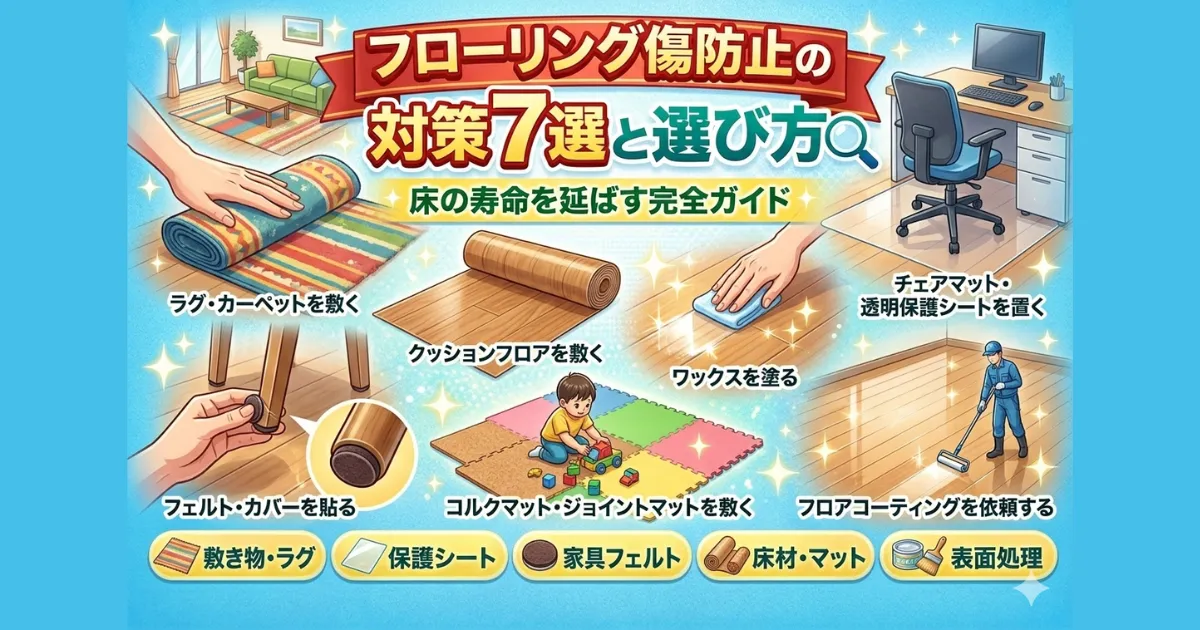 フローリング傷防止の対策7選と選び方