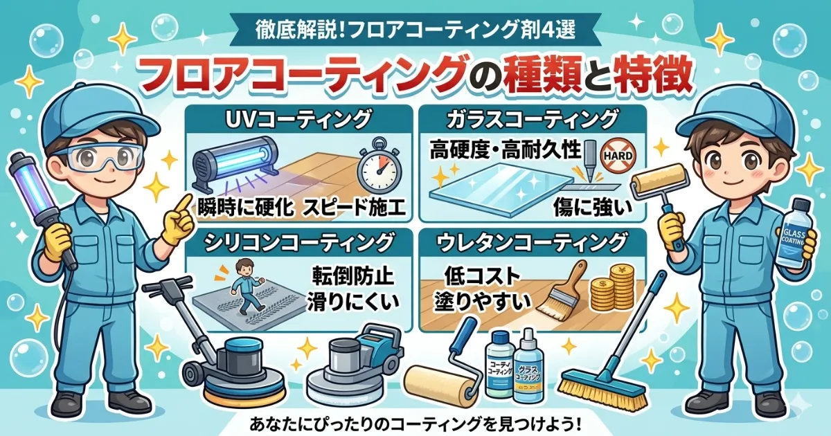 フロアコーティングの種類と特徴