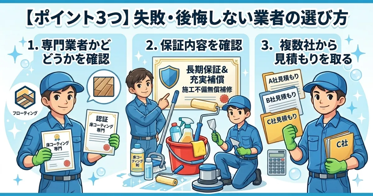 【ポイント3つ】失敗・後悔しない業者の選び方