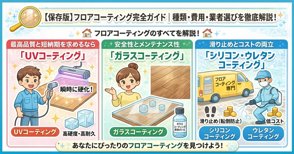 【保存版】フロアコーティング完全ガイド｜種類・費用・業者選びを徹底解説！