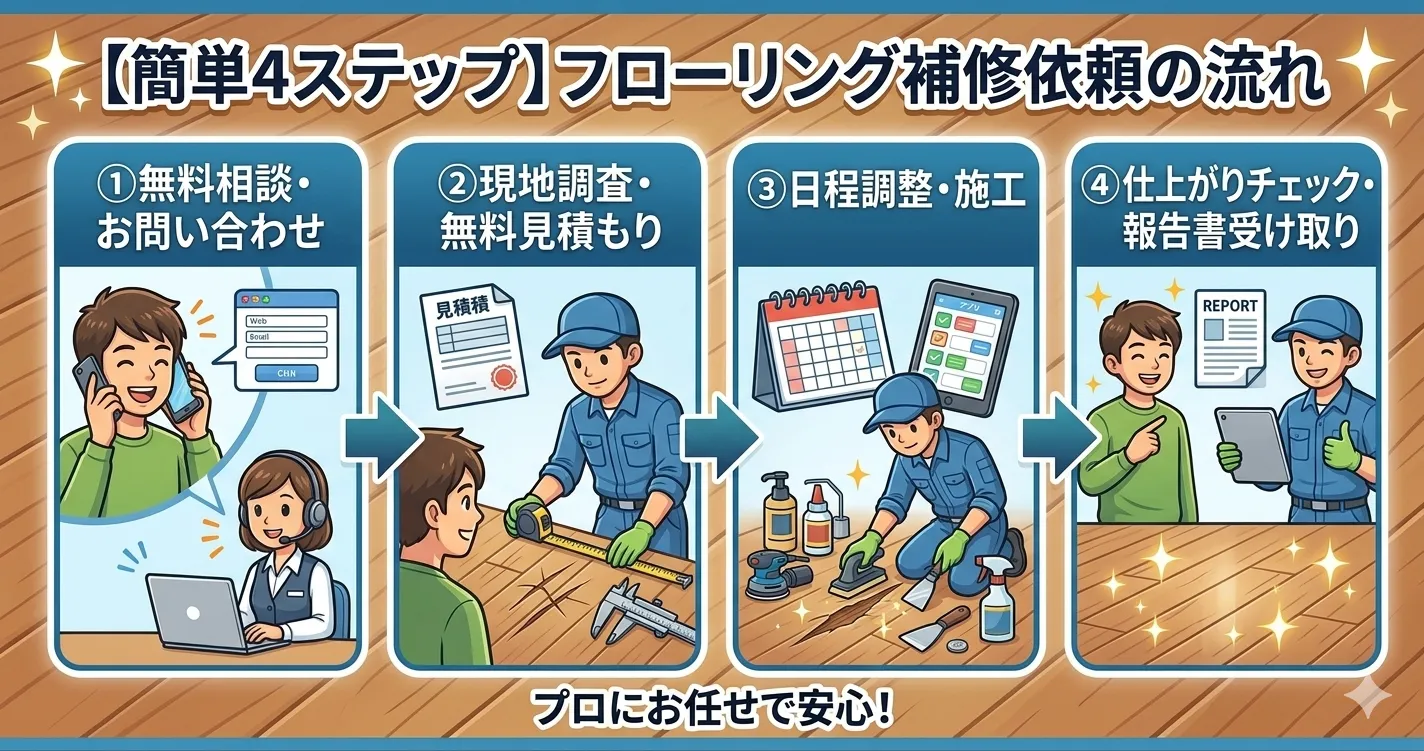 【簡単4ステップ】依頼の流れ