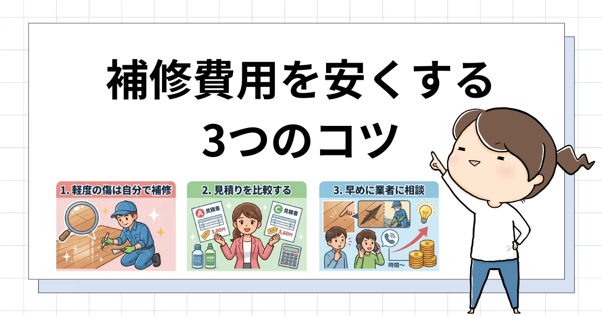 補修費用を安くする3つのコツ