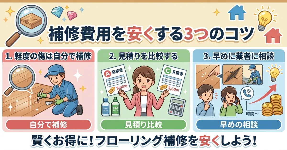 補修費用を安くする3つのコツ