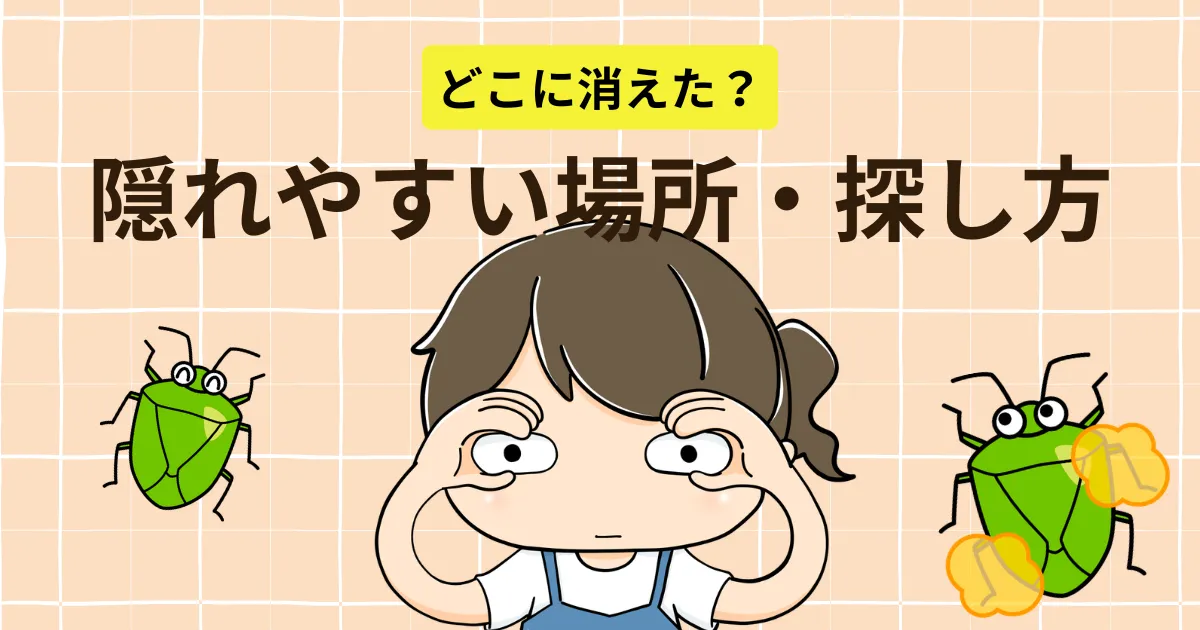 どこに消えた？カメムシが隠れやすい場所と効率的な探し方