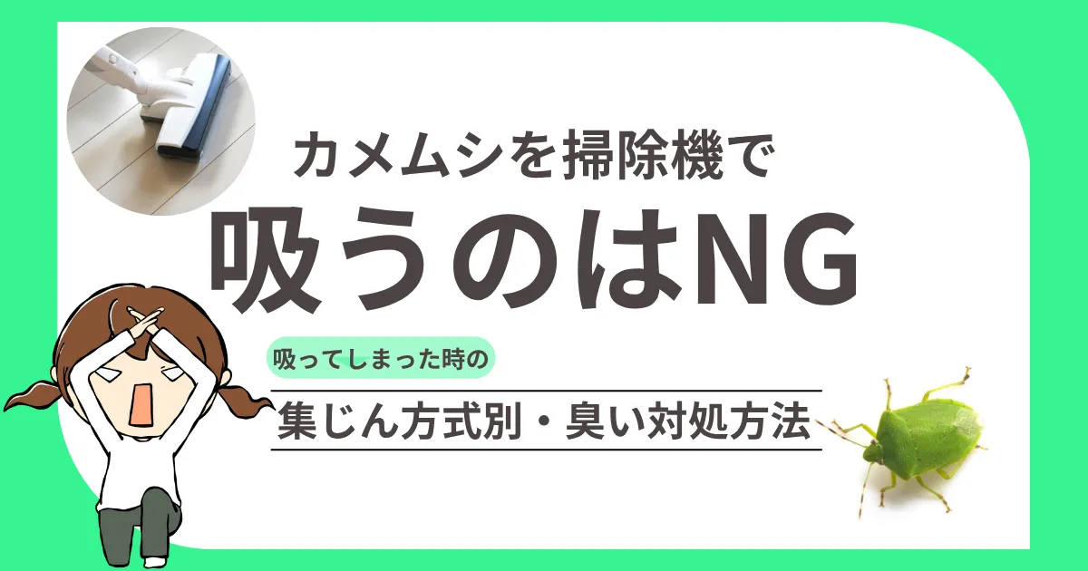 カメムシを掃除機で吸うのはNG！吸ってしまった時の集じん方式別・臭い対処法