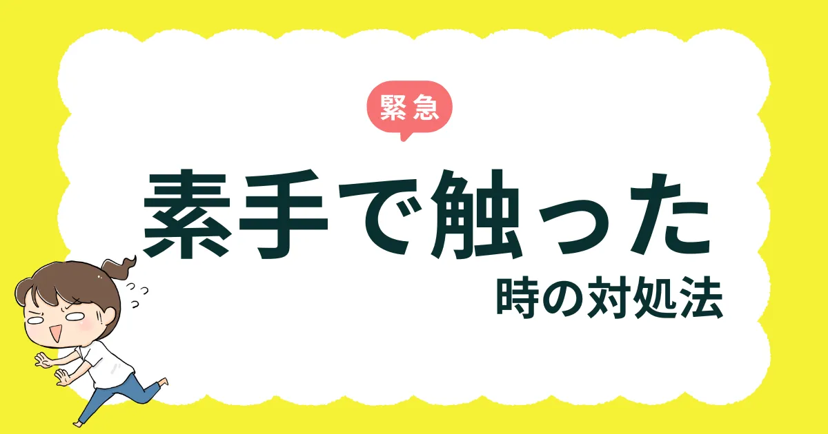 【緊急】素手で触った時の対処法