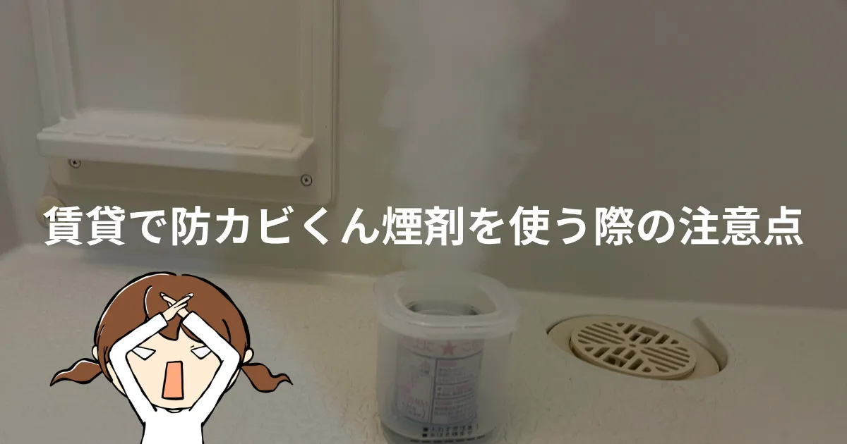 賃貸で防カビくん煙剤を使うときの注意点3つ
